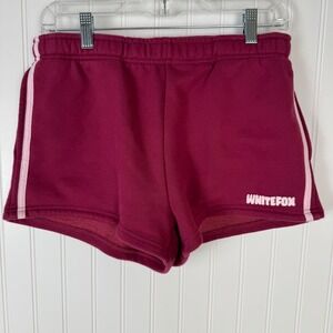 White Fox Lounge Shorts Womens Medium 11th Street Out & About Rasberry Jelly Gym